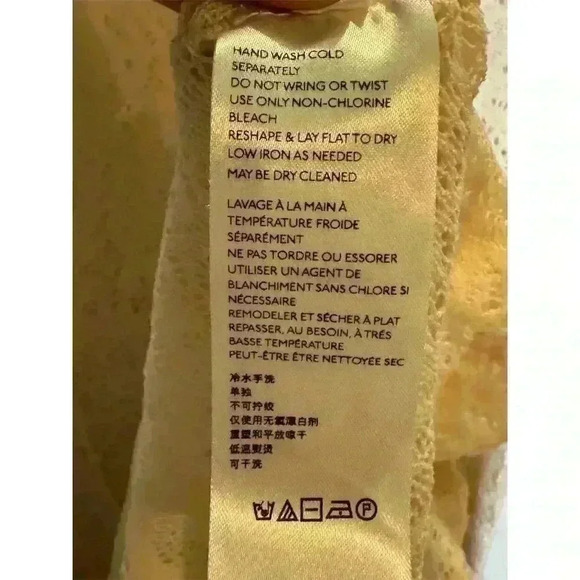 Free People Coffee in The Morning Ivory Lace Floral Tunic Top Size S Long Sleeve - Picture 12 of 12